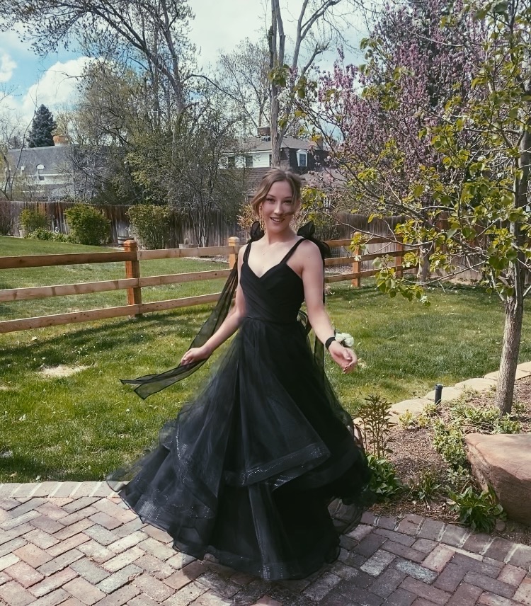 Black custom prom dress