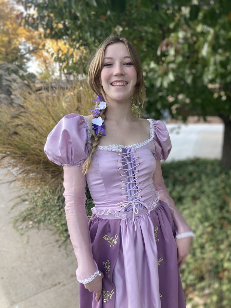 Custom Rapunzel-style costume dress
